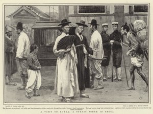 A Visit to Korea, a Street Scene in Seoul